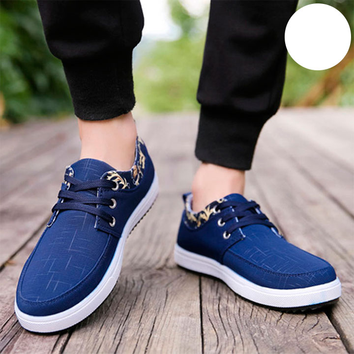 Zapatillas deportivas Sneakers en color azul fuerte para hombre - Botines  Negros